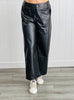 Black Faux Leather Gaucho Pants (Reg.)
