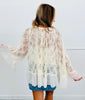 Cream Lace Long Sleeve Blouse (Reg. and Plus)