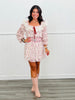 Floral Fantasy Lace Trim Mini Dress (Reg & Plus)