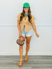 Polka Dot Gold Button Top (Reg.) - 2 Colors