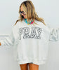 Heather Grey Pray Polkadot Applique Sweatshirt (Reg.)