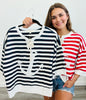 Anchor Graphic Striped Top (Reg & Plus)-2 Colors