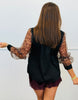 Self Tie Neckline Detail Blouse (Reg.)
