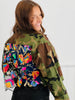 Camo Print Contrast Sequin Jacket (Reg. and Plus)