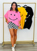 Keep Smiling Oversized Sweater Top (Reg & Plus)-3 Colors