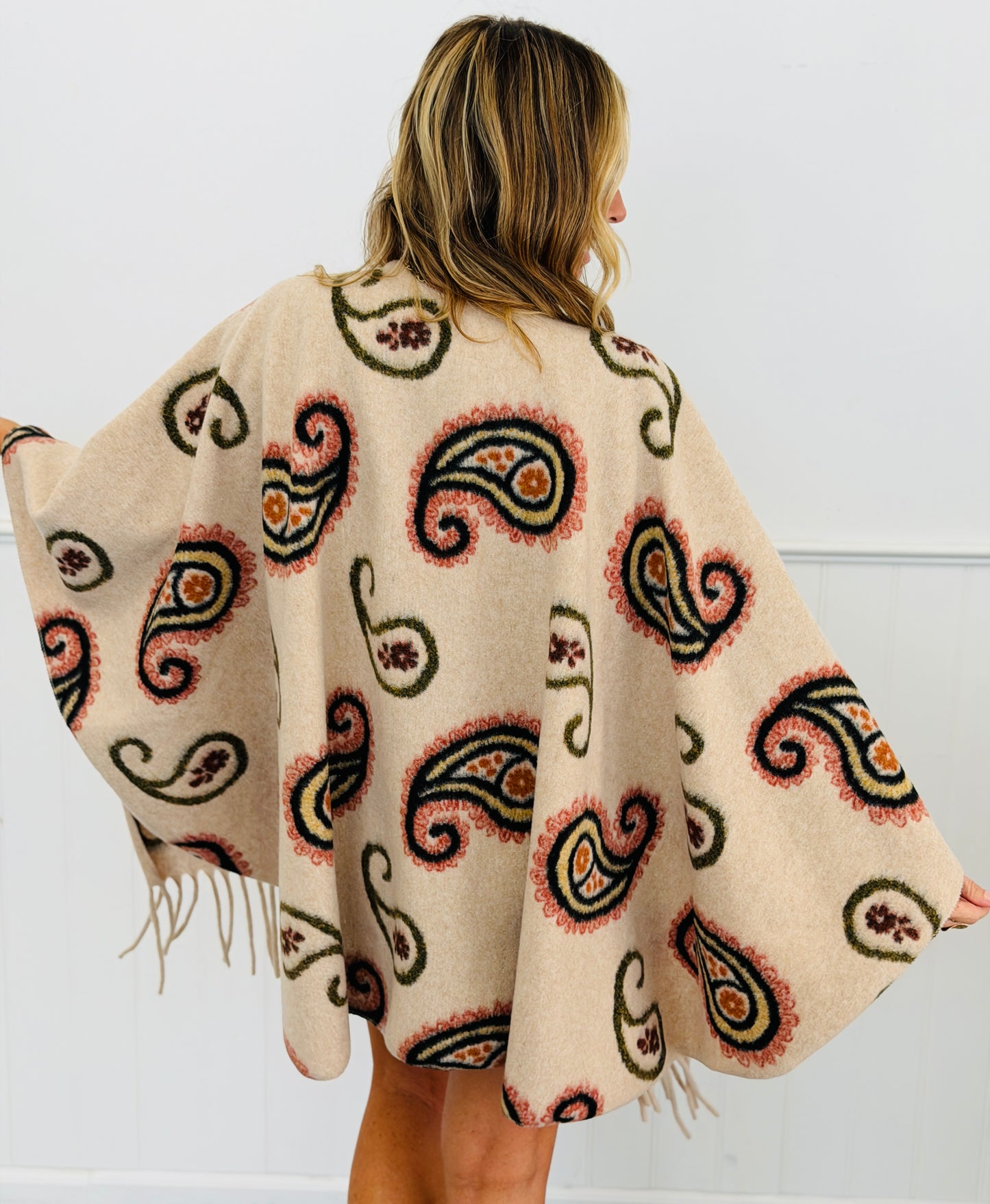 Paisley Wrapped in Style Poncho (OS)