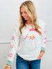 White Glitter Santa Sweatshirt (Reg. and Plus)