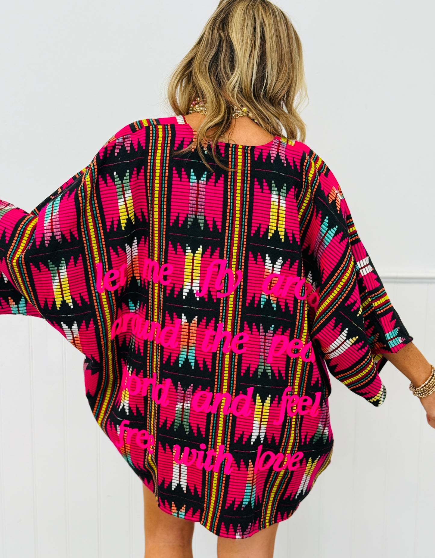 Feel Free With Love Multi Color Cardigan ( One Size)