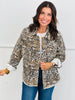 Leopard Print Glitzy Denim Shacket (Reg)