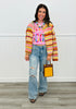 Multi Stripe Space Dye Sweater Cardigan (Reg & Plus)