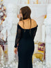 Black Off Shoulder Maxi Dress (Reg & Plus)
