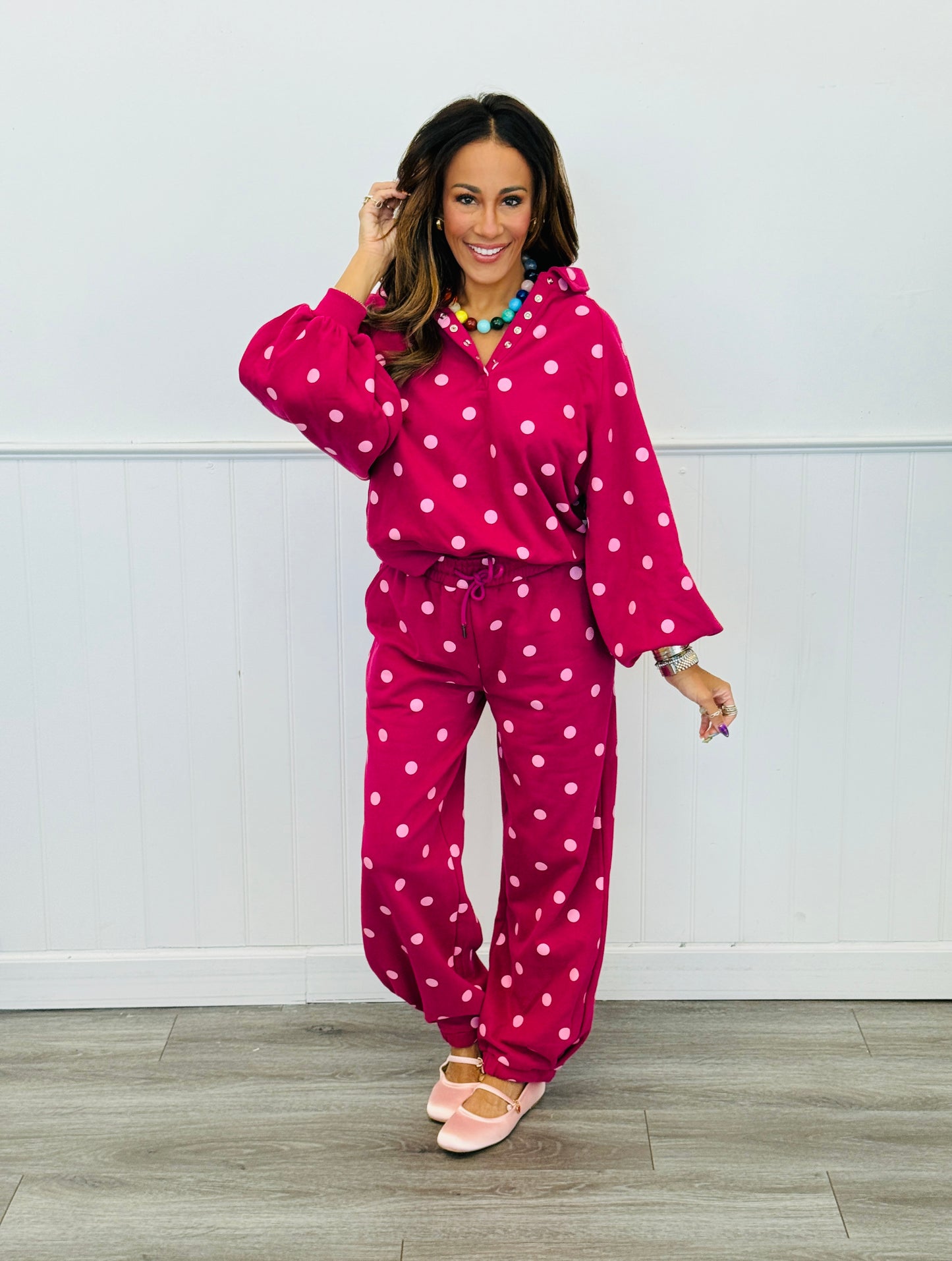 Playful Polka Dot Jogger Pants (Reg.) - 4 Colors