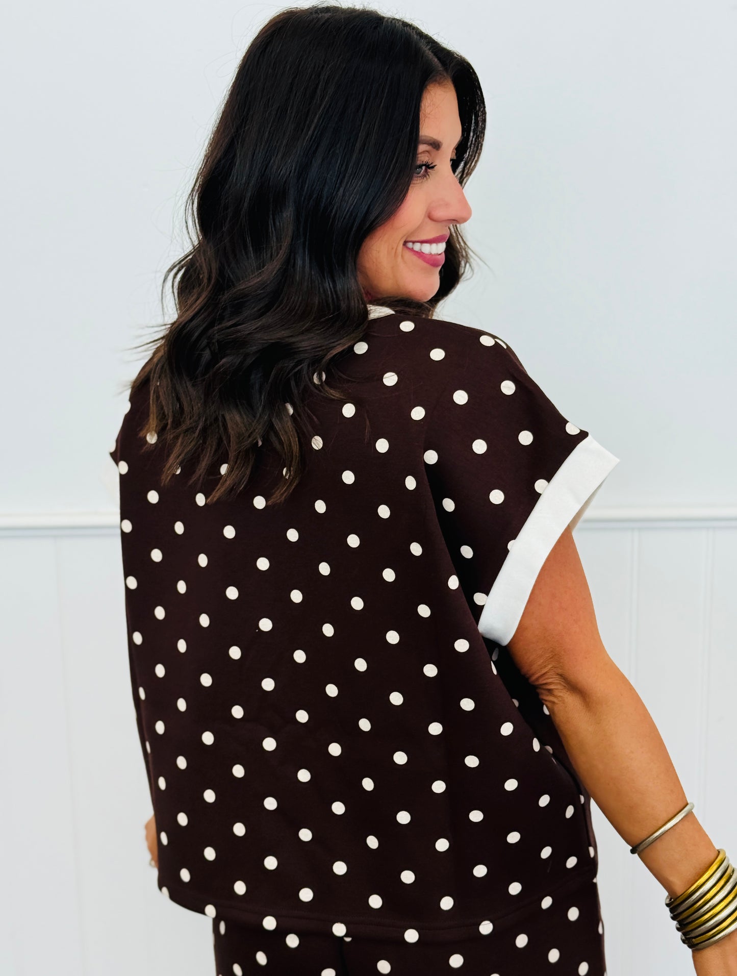 Chocolate Polka Dot Top & Shorts Set (Reg.)