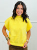 Mock Neck Knit Short Sleeve Top (Reg & Plus)-2 Colors