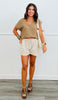 Andree Mocha Cotton Gauze Top (Reg.)
