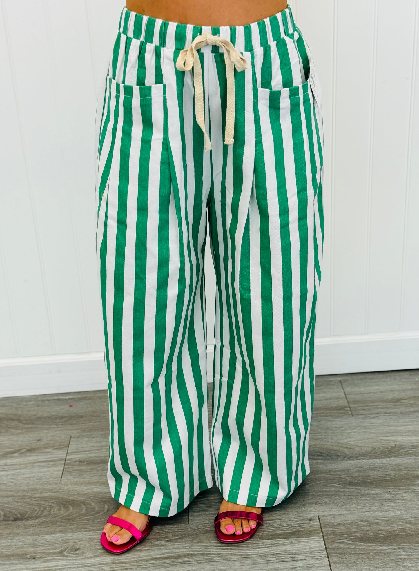 Colorful Striped Wide Leg Pants (Reg.)-3 Colors
