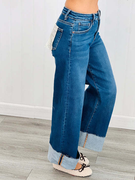 Risen Dark Cuff It Up Tummy Control Jeans (Reg & Plus)