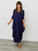 Solid 3/4 Sleeve Maxi Dress (Reg.) - 5 Colors