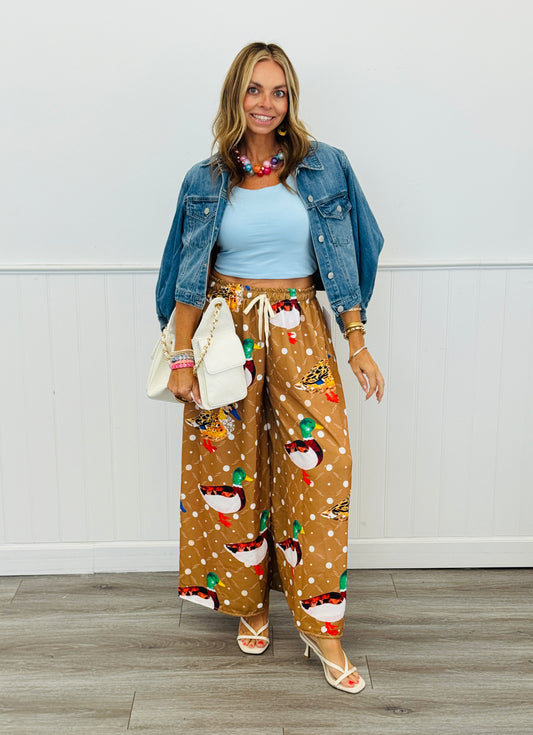 Ducks & Dots Palazzo Pants (One Size)