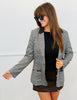 Ivory Multi Plaid Zip Pocket Blazer (Reg & Plus)