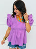 Pintuck Detail Peplum Top (Reg & Plus) - 4 Colors