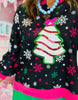 Foil Bow Christmas Treat Snowflake Pullover (Reg. and Plus)