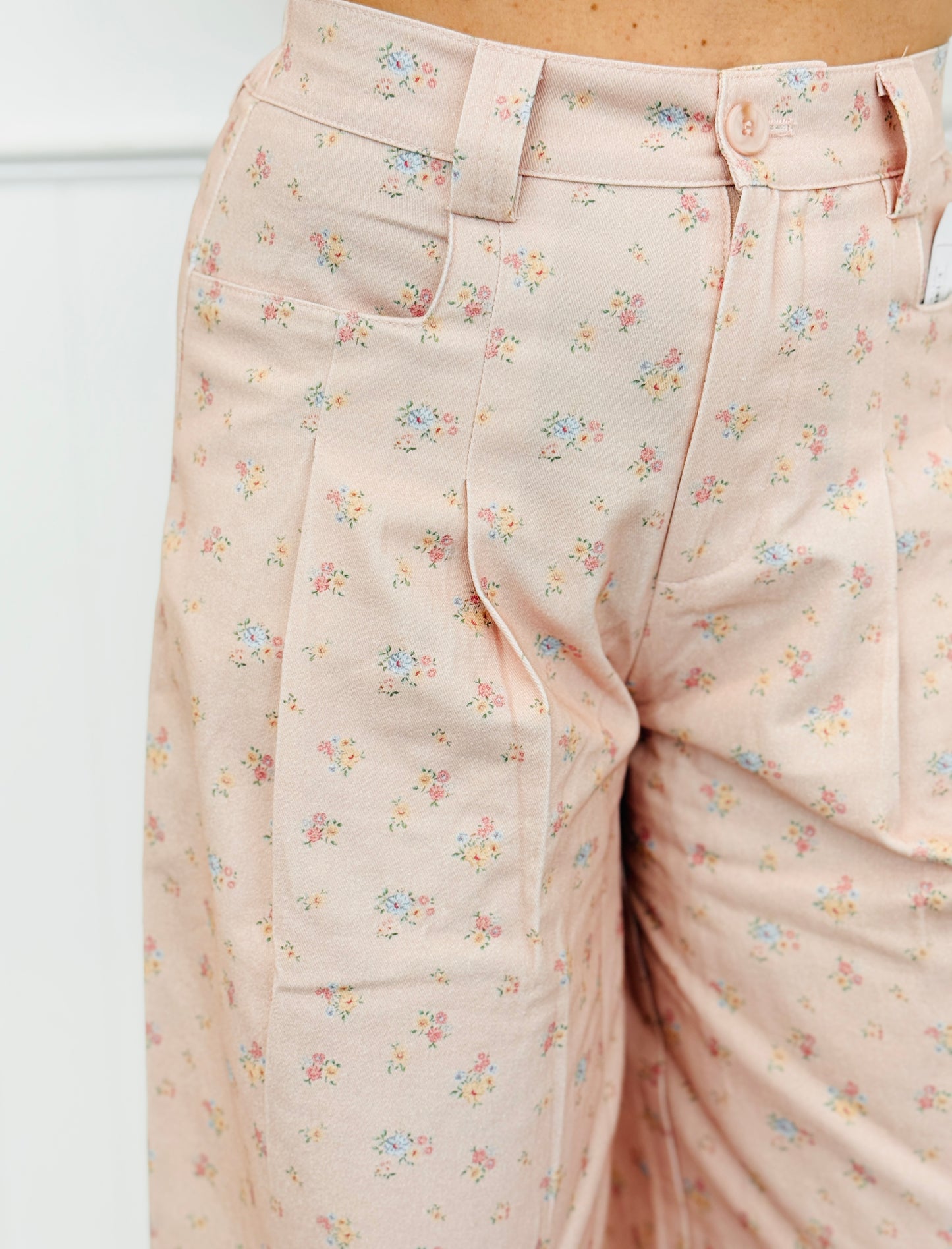 Mauve Floral Pants (Reg. and Plus)