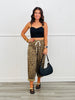 Olive Leopard Wild Side Barrel Pants (Reg.)