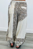 POL Almond Leopard Patchwork  Baggy Joggers (Reg.)