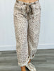 Leopard Print Interlaced Belt Barrel Pants (Reg.)