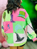 Queen Of Sparkles Licensed Lavender, Pink & Green Wicked Icon Sweatshirt (Reg. and Plus)