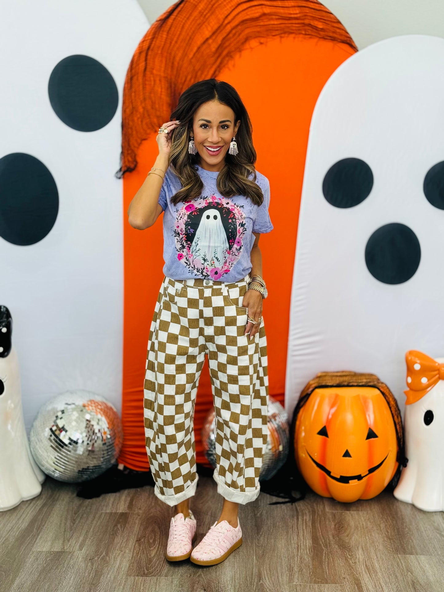 Floral Ghost Graphic Tee (Reg. and Plus)