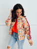Floral Zip Up Jacket (Reg. and Plus)