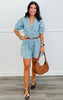 Lt. Denim Western Vibe Romper (Reg)