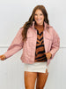Faux Leather Drawstring Hem Zip Up Jacket (Reg.) - 4 Colors