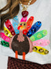 Queen Of Sparkles Grey Rainbow Flower Turkey Sweatshirt (Reg. and Plus)