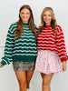 Striped Knit Sweater Top (Reg. and Plus) - 2 Colors