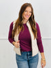 Quilted Suede Zip Up Vest (Reg & Plus)-3 Colors
