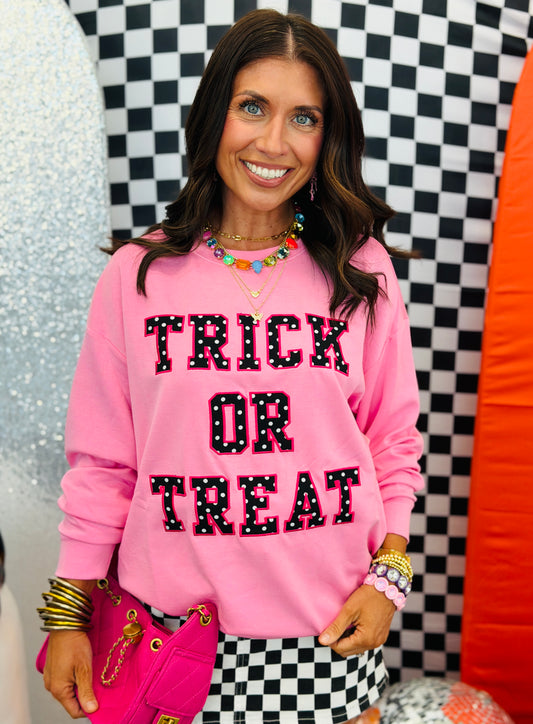 Trick Or Treat Polka Dot Patch Pullover (Reg. and Plus)