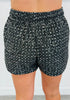 Black Denim Sequined Shorts (Reg.)