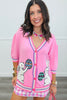 Hoppy Easter Short Sleeve Cardigan (Reg. and Plus)