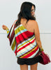 One Shoulder Striped Blouse (Reg.)