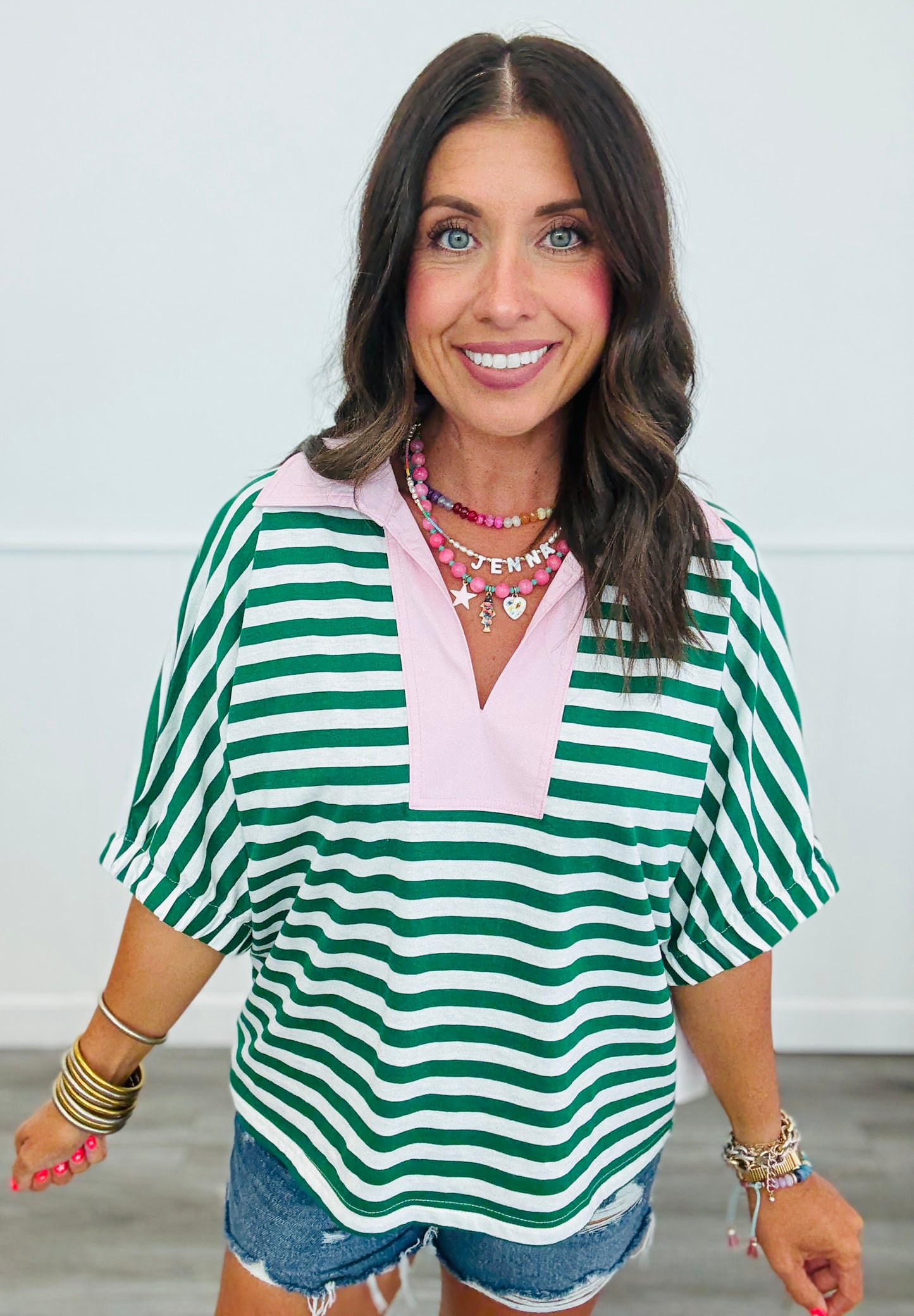 Simply Striped Pullover Top Remix (Reg & Plus)-2 Colors