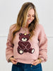 Floral Teddy Bear Sweater Top (Reg.) - 2 Colors