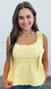 Yellow Side Zip Cami Top (Reg.)