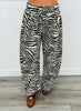 Black/Tan Zebra Print Baggy Barrel Pants (Reg.)