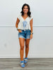 Floral Front Double Tie Top (Reg.)-2 Colors