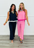 High Waist Side Stripe Pants (Reg.) - 2 Colors