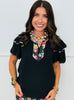 Daisy Polka Dot Ava Flutter Sleeve Blouse (Reg. and Plus)