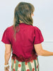 Lace Hem Puff Sleeve Sweater Top (Reg.) - 2 Colors